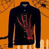 A Nightmare on Elm Street Freddy Krueger Blouse / Shirt Character Graphic For Men's Adults' Halloween Carnival 3D Print Party Casual Daily4