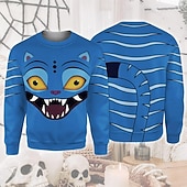 economico Grafica di personaggi di cartoni animati e film-Cacciatori di demoni KPop Saja Boys Cacciatrice Tigre Derpy Felpa Maglione Personaggio Grafico Per Per uomo Per donna Unisex Adulti Halloween Carnevale Stampa 3D Performance Con il fumetto