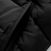 billiga Herrarnas puffer väst-Herr Pufferväst Väst Gilet Semester Dagligen Datum Mode Ledigt Vinter Ficka Polyester Håller värmen Bekväm Ensfärgat Dragkedja Huva Normal Svart Rubinrött Orange Mörkblå Väst