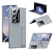 Недорогие Чехлы для Samsung-телефон Кейс для Назначение SSamsung Galaxy Z-образный сгиб 7 Z-сгиб 6 Z Fold 5 Z Fold 4 Кейс на заднюю панель и протектор экрана Откидная подножка Защита от удара Ретро