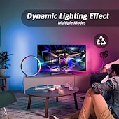 Недорогие Умные декоративные огни-Умная светодиодная настольная лампа, RGB, IC освещение, ночник с меняющимися цветами, синхронизация с музыкой, режим «сделай сам», плавная регулировка яркости, для спальни &amp;игр
