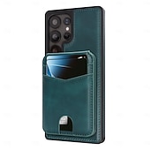 levne Pouzdra pro Samsung-telefon Carcasă Pro Samsung Galaxy S25 S25 Hrana S24 Ultra Plus S24 FE Zadní kryt Magnetické Stojánek Slot pro kartu Retro TPU PU kůže