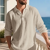 Herre Linskjorte Golf skjorte Arbeid Avslappet Knaphul Langermet Grunnleggende Moderne عادي Knapper Vår Høst Normal Svart Hvit Navyblå Kakifarget Militærgrønn Lyseblå Linskjorte billige Herre Klassisk Polo-Herre Linskjorte Golf skjorte Arbeid Avslappet Knaphul Langermet Grunnleggende Moderne عادي Knapper Vår Høst Normal Svart Hvit Navyblå Kakifarget Militærgrønn Lyseblå Linskjorte