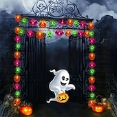 abordables Lumières d&#039;Halloween-Guirlande lumineuse LED Halloween araignée citrouille chauve-souris 1,5 m 10 LED alimentée par batterie fête d&#039;Halloween balcon jardin porche chambre décoration intérieure extérieure