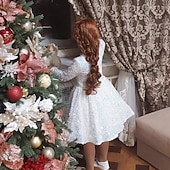 preiswerte Halloweenkostüme für Mädchen-Kinder Mädchen Partykleid Einfarbig Langarm Leistung Netz Prinzessin Süß Netzstoff Knöchellang Etui-Kleid Tüllkleid Sommer Frühling Herbst Kinder Schwarz Weiß Wein