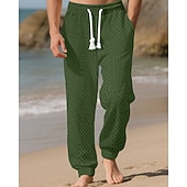 tanie Dresy-Męskie Spodnie dresowe Uprawiający jogging Spodnie Żakard Ściągana na sznurek Kieszeń Równina Komfort Sporty na świeżym powietrzu Codzienny Moda Codzienny Zieleń wojskowa Czarny Średnio elastyczny