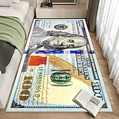 abordables Tapis et carpettes-tapis créatif en forme de dollar, tapis de sol au design monétaire pour la cuisine, la chambre, la table de chevet, l'entrée et la décoration de la maison