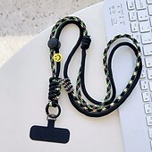 baratos Cordões de telefone e pulseiras-Nova alça de ombro moderna e moderna com corda longa ajustável para celular pendurado no pescoço e transversal, corrente pendurada com rosto sorridente e resistente para áreas externas para mulheres