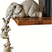 economico Sculture-3 pezzi di grazioso ciondolo a forma di elefante - artigianato in resina adatto per la decorazione di casa e stanza, utilizzato per decorazioni natalizie, decorazioni di Halloween, decorazioni