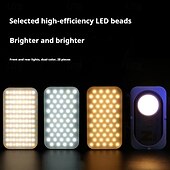 お買い得  スマホカメラアタッチメント-ポータブル セルフィー スマホライト 3モード LED クリップオンライト 充電式ビデオライト iPhone 写真 ティックトック Vlog コンピューター ノートパソコン ビデオ会議用