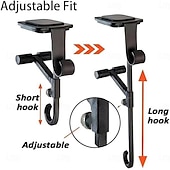 cheap Stockings &amp; Holders-Adjustable Christmas Garland and Stocking Hanger 2 In 1 Fireplace Hanger, Metal Christmas Stocking Holder, No Drill, Fits 0.5&quot; to 8.5&quot; Mantles, Holds Up to 20 Lbs