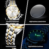 זול שעונים מכאניים-OLEVS גברים שעון מכני מינימליסטי אופנתי עסקים שעון יד אוטומטי נמתח לבד זורח לוח שנה שבוע תאריך פְּלָדָה שעון