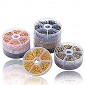 levne souprava na výrobu korálků-960 ks spojovacích kroužků s O-kroužky – kovové otevřené kroužky pro výrobu šperků, náramků, náušnic &amp;náhrdelníky