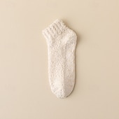 halpa kodin sukat-naisten irtoamattomat, näkymättömät sukat, yksivärinen korallifleece paksut talvilattiasukat, lämpimät kotisukat silikonipohjaisilla liukuestepohjilla