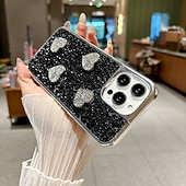 economico Cover per iPhone-telefono Custodia Per iPhone 16 15 14 Pro Max Plus 16e 13 Pro Max Copertura Posteriore Glitter scintillanti Resistente agli urti Cuore PC