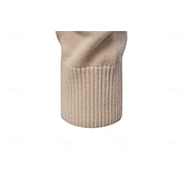 baratos Suéteres e Cardigans Elite Masculinos-Homens Pulôver Tricotar Tops regulares Half Zip Listas Tecido Colarinho Clerical Legal Pulôver Escola Férias Roupa Primavera Outono Preto Azul Marinho Escuro S M L