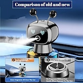 abordables Colgantes y ornamentos para coche-Ambientador inteligente para coche con robot, diseño de carga USB, cuatro configuraciones de intensidad de fragancia, accesorio ideal para coche y regalo perfecto.