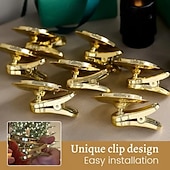 cheap Collectible Figurines-Clip-On Flameless Candle Lights LED Cone-Shaped Festival Clip Candle Flickering Clip-On Taper Candle Stick with Removable Clips for Holiday Home Garden and Wedding Parties