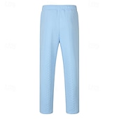 baratos Calças Desportivas-Homens Calças Esportivas Calças Jacquard Com Cordão Bolsos Tecido Conforto Esportes Diário Moda Casual Preto Branco Micro-Elástica
