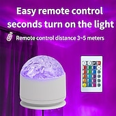 billiga Projektorlampor-galaxy light 16 färger aurora nattlampa projektor havsvågsprojektor med fjärrkontroll usb-laddning norrskensprojektor för sovrum heminredning presenter