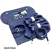 economico arte fai da te-Kit fai da te per zaino in pelle intrecciata da 7 pezzi - set con fondo e patta per borsa in similpelle lavorata a maglia, con uncinetto e accessori - per adulti &amp;adolescenti - perfetti per i