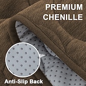 billige Hundesofatrekk-Chenille Sofa Putepadding Vanntett Anti-Skli Kjæledyrvennlig Sofa Deksel Plush Myk Setebeskytter Vaskbar Anti-Flekk Sofa Pad Stue