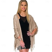 cheap Wedding Guest Wraps-Pashmina Shawls and Wraps for Evening Dresses Large Soft Pashminas Wedding Shawl
