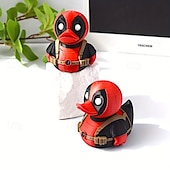 economico Ornamenti e pendenti per auto-1 statua Marvel Deadpool - Deadpool nei panni di un&#039;anatra in tuta rossa &amp;Maschera inespressiva, regalo perfetto per i fan della Marvel, compleanno, Pasqua, Ringraziamento, Natale