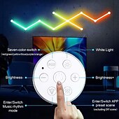 Недорогие Умный ночной свет-Светодиодный настенный светильник Smart Glide, настенный светильник с Wi-Fi RGB для игровой комнаты, 16 млн цветов, синхронизация с музыкой, совместим с Alexa и Google Assistant