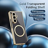 Недорогие Чехлы для Samsung-телефон Кейс для Назначение SSamsung Galaxy Z-образный сгиб 7 Z-сгиб 6 Z Fold 5 Z Fold 4 Кейс на заднюю панель Поддержка беспроводной зарядки Защита от удара Ретро Покрытие ПК