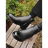 abordables Bottes de Chelsea-bottines Chelsea pour hommes, bottines à enfiler pour un style urbain décontracté et des tenues de tous les jours