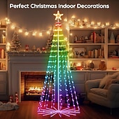 economico luci di Natale all&#039;aperto-spettacolo di luci natalizie animate a LED multicolori per esterni/interni, spettacolo di luci a LED con albero di Natale, luci a stringa a LED, decorazione da giardino