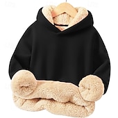 billiga Huvtröjor och tröjor för pojkar-Barn Unisex Pojkar hoodie med dragkedja Ensfärgat Långärmad Vinter Mode Förtjusande Polyester Utomhus