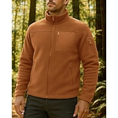 billige Fleece og 3 i 1 jakker-Herre Turjakke Fleece-jakke Vinter utendørs Hold Varm Topper Svart Grønn kaffe Grå