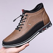 preiswerte Sneaker für Herren-braune High-Top-Wanderschuhe für Herren – bequeme Schnürschuhe für große Füße, Reisen und lange Wanderungen