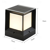 cheap Post Light-LED Outdoor Solor Post Lights 21cm Nordic Style Outdoor Column Lights Fence Post Cap Lights Waterproof IP54 for Deck Suitable for Door Stone Pillars Garden lamp Post