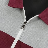 preiswerte Lässige Jacken-Herren Waffeljacke Freizeitjacke Urlaub Täglich Atmungsaktiv Tasche Spleißen Frühling Herbst Farbblock Mode Klassisch Revers Regulär Wein Dunkelgrün Braun Grau Jacken