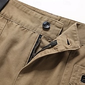  Herren Cargo-Hosen Hose Knöpfe Mehrere Taschen Einfach tragbar Outdoor Täglich Campen und Wandern Mode Klassisch Schwarz Gelb