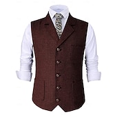 levne Blazery a vesta-Retro Řvoucí 20s 20. léta 20. století Kamizelka Velký Gatsby Gentleman Maškarní kostým Pánské předvečer Všech svatých Karneval Večerní oslava Plesová maškaráda Dospělí Vesta