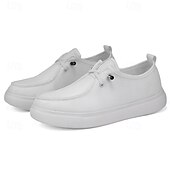 economico Scarpe Casual con Lacci-Per uomo Scarpe Casual Camminata Casual Tessuto Confortevole Antiscivolo Traspirante Allacciatura Nero Bianco Grigio Primavera Autunno Inverno