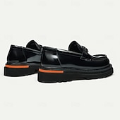 Недорогие Кожаные лоферы премиум-класса-Мужские коричневые кожаные пенни-лоферы с металлической пряжкой – классические туфли для деловых встреч, официальных мероприятий и офиса.