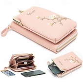 economico Organizzazione spazi-Portafoglio a tracolla da donna con porta cellulare, elegante mini borsa a tracolla ricamata, borsa da donna multifunzionale, piccola borsa a tracolla alla moda casual per l&#039;uso quotidiano