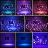 Χαμηλού Κόστους φώτα προβολέα αστέρι γαλαξία-φώτα πάρτι ντίσκο μπάλας με ήχο, strobe dj, φωτισμός σκηνής για εσωτερική αίθουσα, εξωτερικά πάρτι πίστας χορού, γενέθλια, rave, σπίτι, καραόκε, halloween, χριστουγεννιάτικη γαμήλια παράσταση,