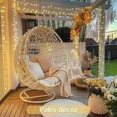 levne Solární řetězec světla-2 ks 10M/33FT 100 LED Korálky Venkovní IP44 Voděodolné Solární Fairy Světelný Řetěz Halloween Svatební Valentýna Dvůr Trávník Zahrada Festivalová Atmosféra Dekorace Měděný Drát Světlo