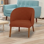 baratos Cobertura de Sofa-capa decorativa para cadeira com grade 5x5 e encosto alado - capa elástica para cadeiras de jantar ou de destaque