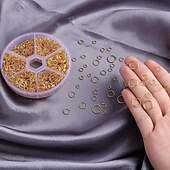 levne souprava na výrobu korálků-960 ks spojovacích kroužků s O-kroužky – kovové otevřené kroužky pro výrobu šperků, náramků, náušnic &amp;náhrdelníky