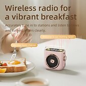 Недорогие Динамики-Магнитная мини-колонка Bluetooth P6, небольшая портативная беспроводная Bluetooth-колонка с громким звуком, часами, ночником и поддержкой TF-карт для домашнего офиса, путешествий на природе, кемпинга,