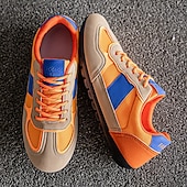preiswerte Sneaker für Herren-Grüne Colorblock-Retro-Sneaker für Herren – bequeme Freizeit-Laufschuhe für Sportbekleidung, City-Outfits und Wochenendausflüge