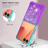 رخيصةأون جراب سامسونج-هاتف غطاء من أجل سامسونج جالاكسي زد فليب 7 زد فليب 6 Z Flip 5 Z Flip 4 غطاء خلفي حافظة بطاقة المحفظة بلينغ بريق لامعة ضد الصدمات لون متغاير الكمبيوتر الشخصي