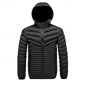 economico Piumini e parka da uomo-Per uomo Cappotto Invernale Giacca imbottita Giacca Imbottita Tasca Poliestere Vacanza Abbigliamento quotidiano Data Regolare Moda Casual Confortevole Calore Termico Inverno Blocco di colori Grigio
